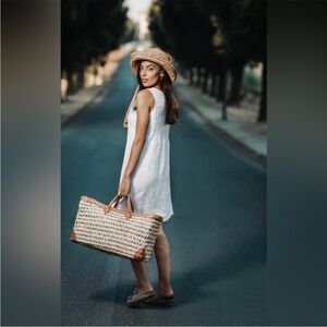 Terzo Millennio Sleeveless Embroidered Linen Dress